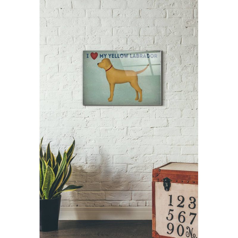 «Golden Dog Love I» par Ryan Fowler - impression non encadrée, H 16 po x l 24 po x P 0,12 po