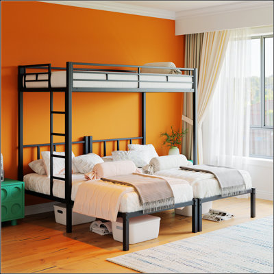 Twin Over Twin Over Twin Bunk Bed