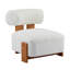 Fauteuil d'appoint en bois massif de 27 po de largeur avec dossier épais-1703517044