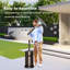 Chauffe-terrasse, chauffe-terrasse au propane avec roues, table ronde, brûleur en acier inoxydable