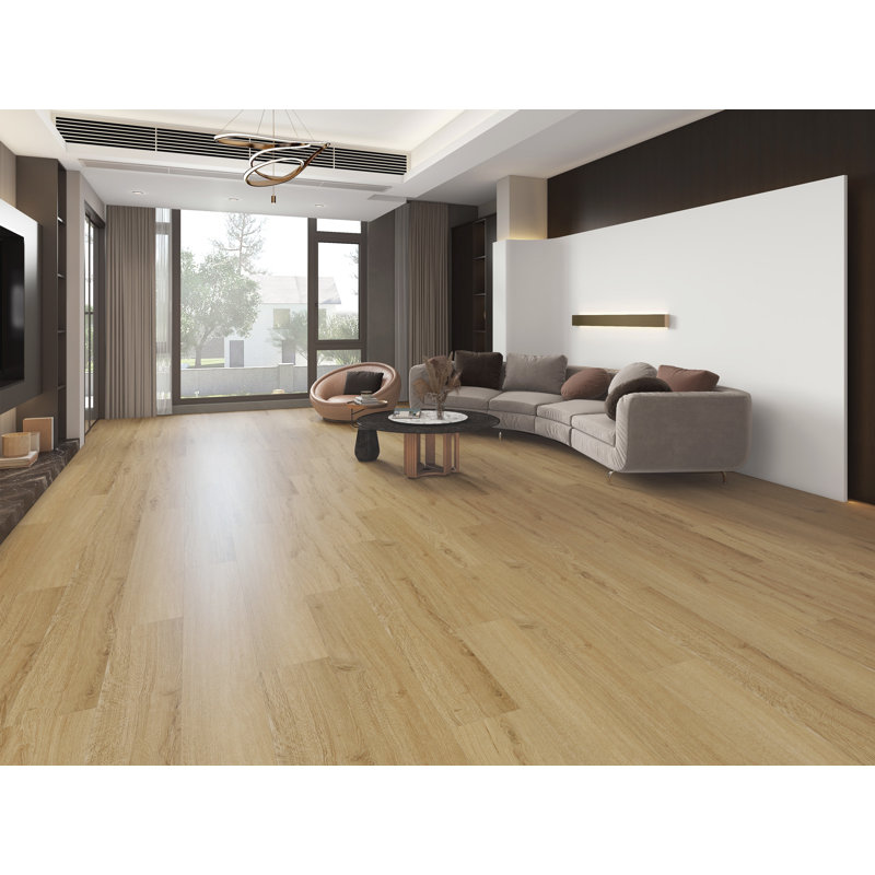 Maple 9 In. X 60 In. 22Mil 8Mm Waterproof Rigid Core Luxury Vinyl Plank Flooring, Matte Black
