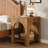 19.7" End Table Set, 2-Tier Square Side Table for Living Room, Bedroom, Office-312700127