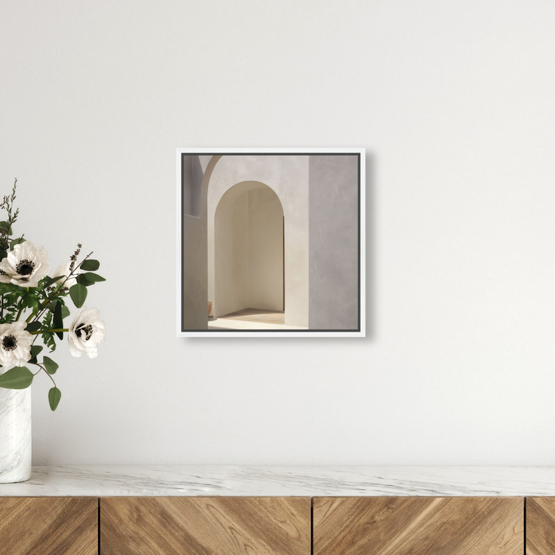 Desert Modernism IV Abstract Canvas Print by Oliver Gal, Black Frame, 12 x 12, 13" H x 13" W, White Floater Frame