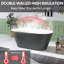 59" L X 30" W Freestanding Soaking Contemporary  Extra Deep Acrylic Bathtub