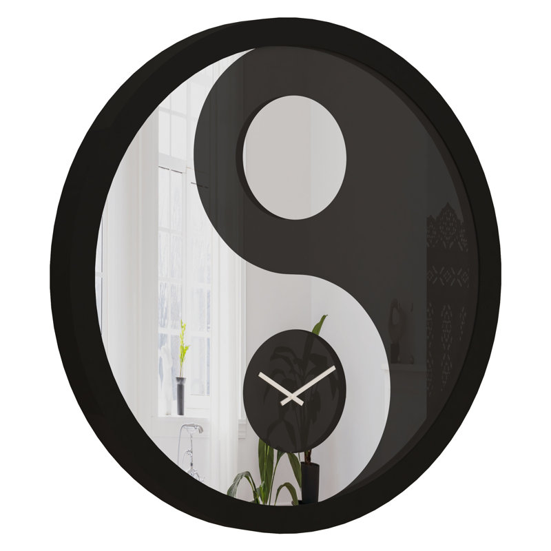 Ahking Wood Wall Clock, Black