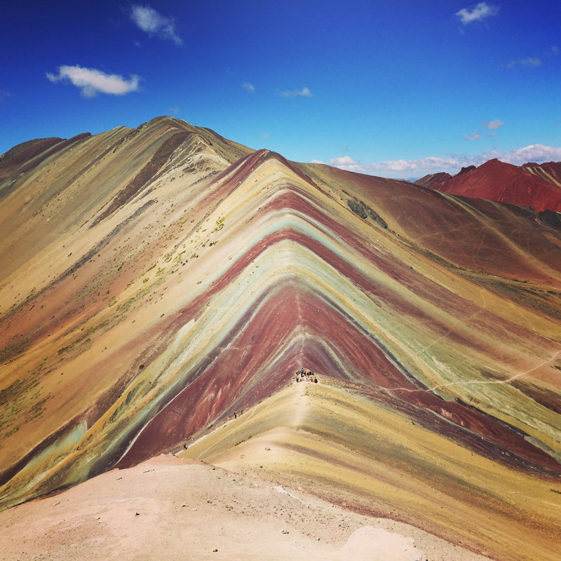 Rainbow Mountain - Photographie sur toile tendue, H 12 po x l 12 po