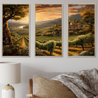 «Vineyard Charm», ensemble d'art sur toile Vineyard