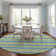 Kinslee Washable Striped Indoor / Outdoor Rug