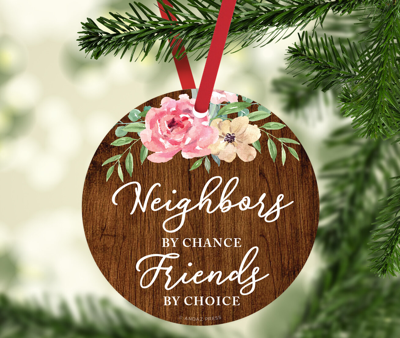 Christmas Ornament Square Neighbors By Chance Friends By Cho