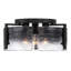  Plafonnier encastré 3 lumières Vinesha en noir mat avec verre d'eau fumé-360482397-360482398