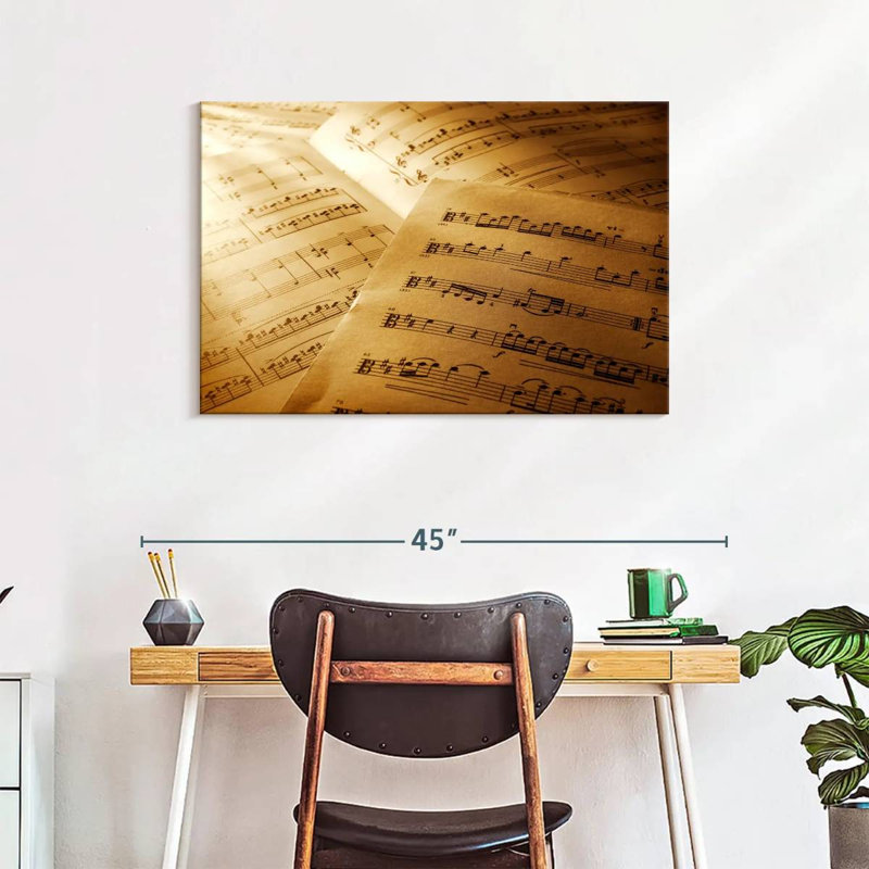 Abarca Printed Musical Notes, 24" H x 36" W