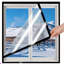 Hiver, fenêtre, coupe-vent, pare-étincelles, transparent, froid, film chaud, coupe-vent, coupe-vent et rideaux-131150562