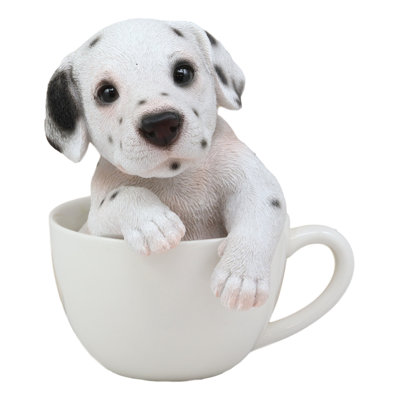 Dalmatien chiot de chien dalmatien réaliste adorable tacheté tasse à thé