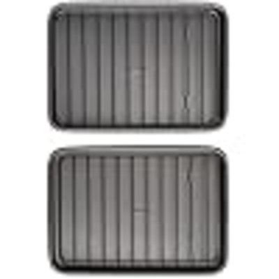 Ensemble de 2 mini-plaques à pâtisserie antiadhésives de 9 po x 6,2 po avec grille