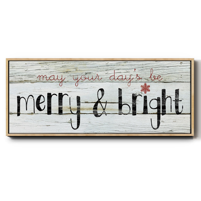 Merry & Bright - toile encadrée, H 12 po x l 30 po