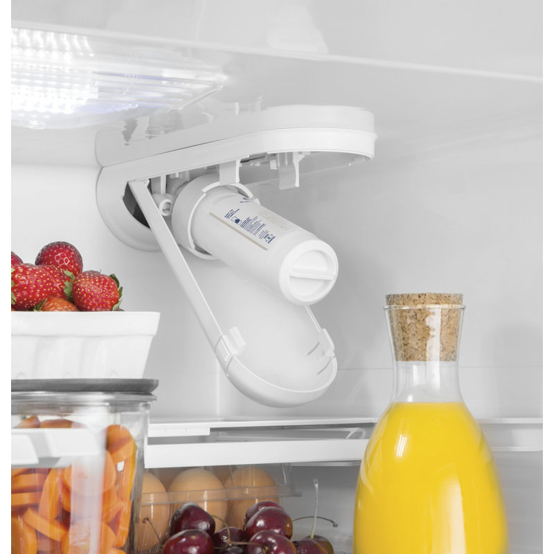 33" Counter Depth French Door 18.6 cu. ft. Smart ENERGY STAR Refrigerator, Matte White/Brushed Bronze