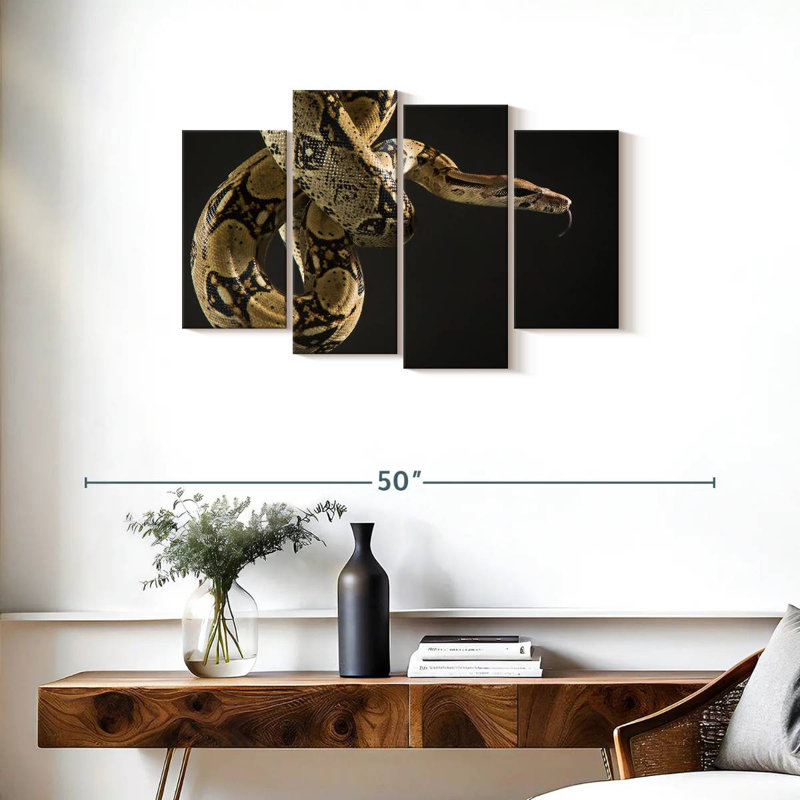 Serpent brun Brampt, H 22 po x l 36 po