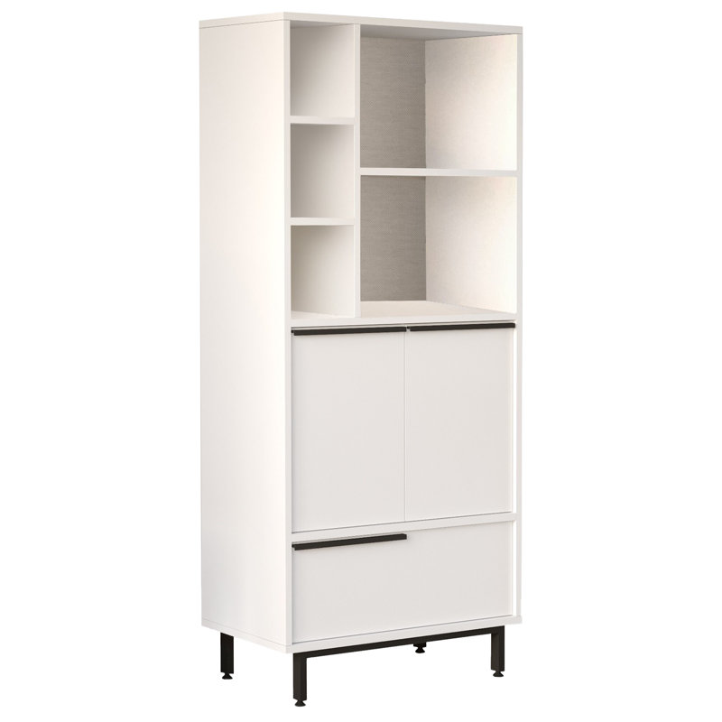 Armoire de salle de bain autoportante, Blanc