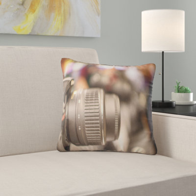 Modern Camera in City Electronics Shop  Others Printed Pillow
