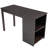 Low Study Twin Loft Bed with Cabinet and Rolling Portable Desk-917339648