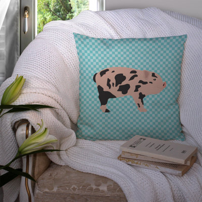 Coussin décoratif d’extérieur carré à contrôle porc