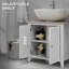 Armoire de rangement, meuble-lavabo sous le lavabo, meuble-lavabo avec tablette en U et tablette interne réglable-268676760