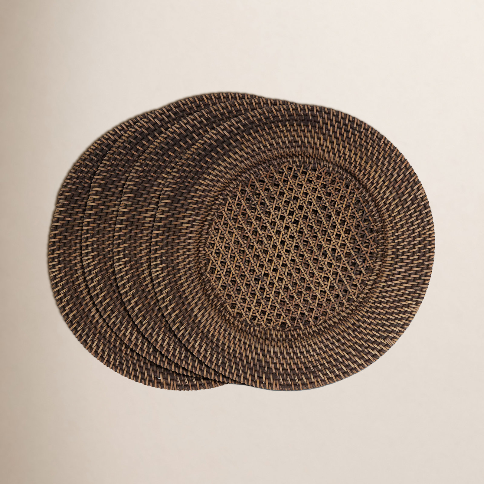 Hicklin Jute Charger, Dark Brown