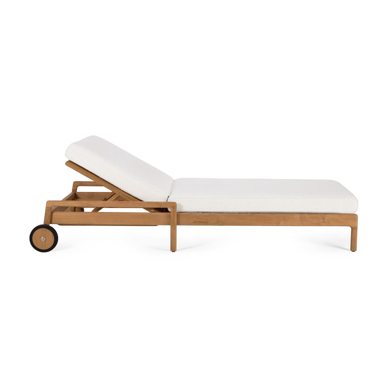 Jack Outdoor Chaise Lounge Cushion, Off White