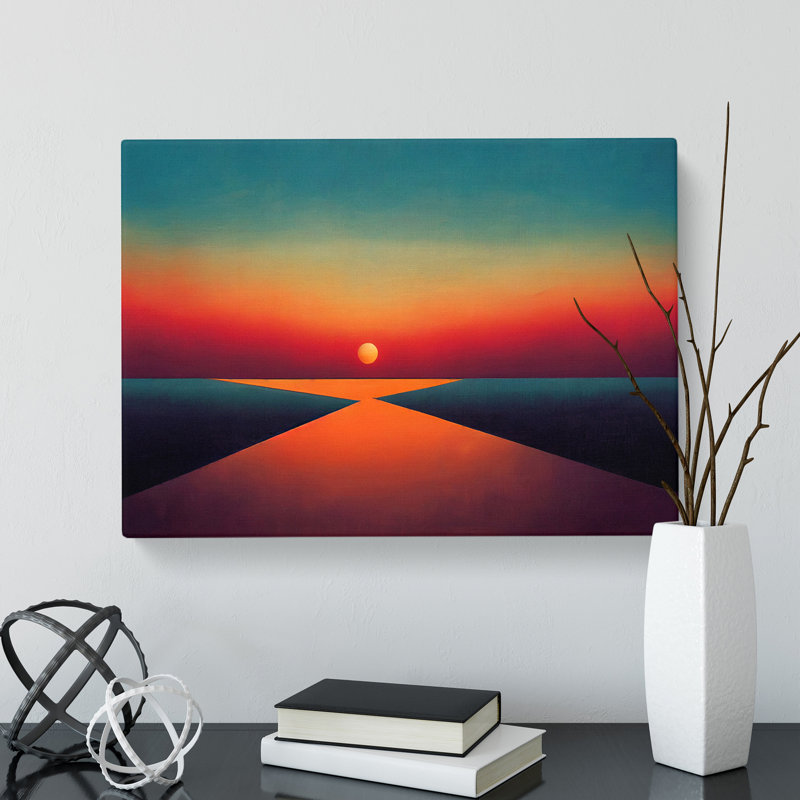 Modern Sunset Vol.4 Abstract - Wrapped Canvas, 50cm H x 76cm W x 3cm D