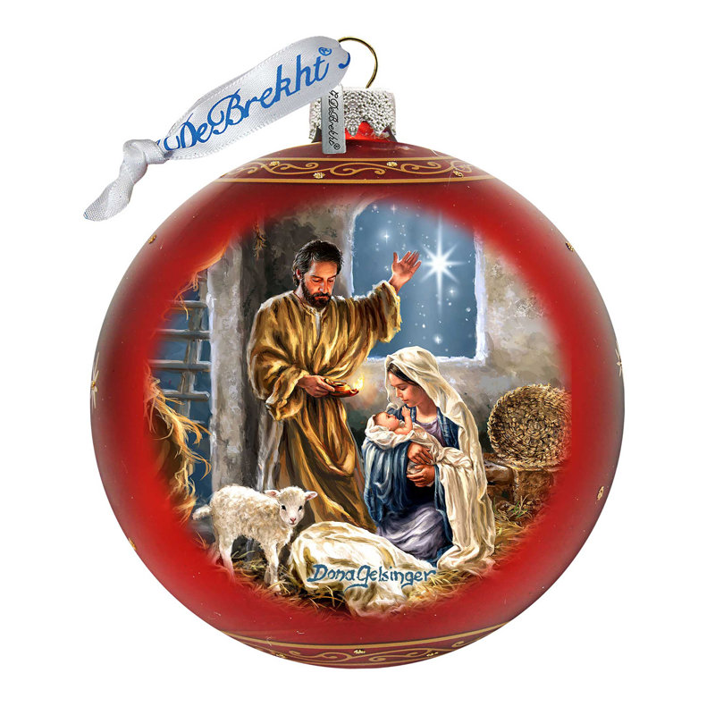 5.5'' Glass Holiday Shaped Ornament