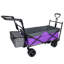 Avec poignée-poussoir, chariot pliable de 480 lb avec auvent, chariot de chariot avec roues tout-terrain de 7 po, chariot pliable léger, grande capacité pour le camping, le magasinage, les sports et le jardin-123018793
