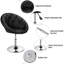 Fauteuil demi-tonneau pivotant capitonné Mavin-1991793221