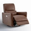 Fauteuil inclinable électrique pivotant en cuir véritable Sant
