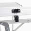 Table de camping pliante portative en aluminium argenté, plateau de table de 35,4 pouces de large avec hauteur réglable, structure en acier sans soudure stable, pratique pour les abris en plein air