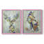 Fantastic Florals Deer, Portrait - reproduction encadrée de qualité supérieure - prête à être accrochée - aucun clou requis - aucun clou requis-107997989-107997983