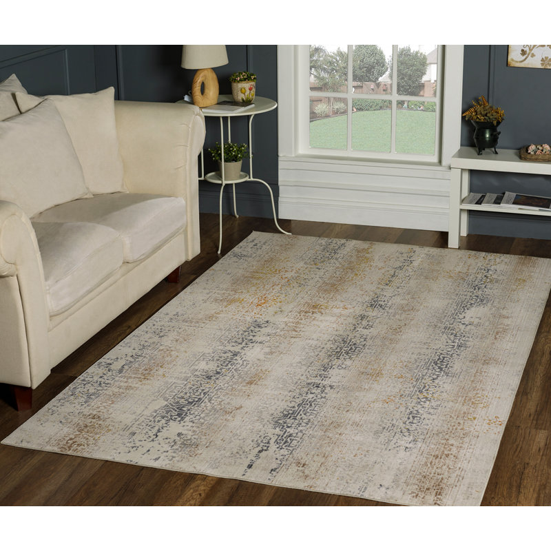Morvant Damask Indoor Rug, 5'2" x 8'2"
