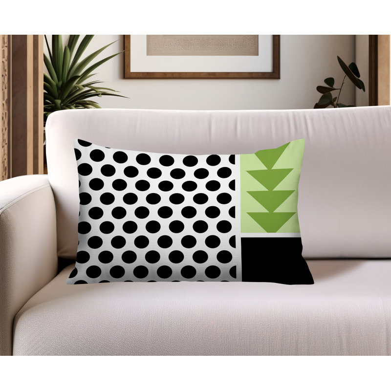 Oreiller rectangulaire réversible intérieur / extérieur Snazzy, Rectangulaire H 14 po x l 20 po, Chartreuse