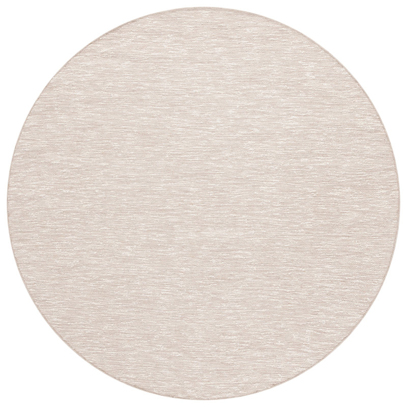 Tapis gris clair / ivoire Montauk 319, Rond 6 pi