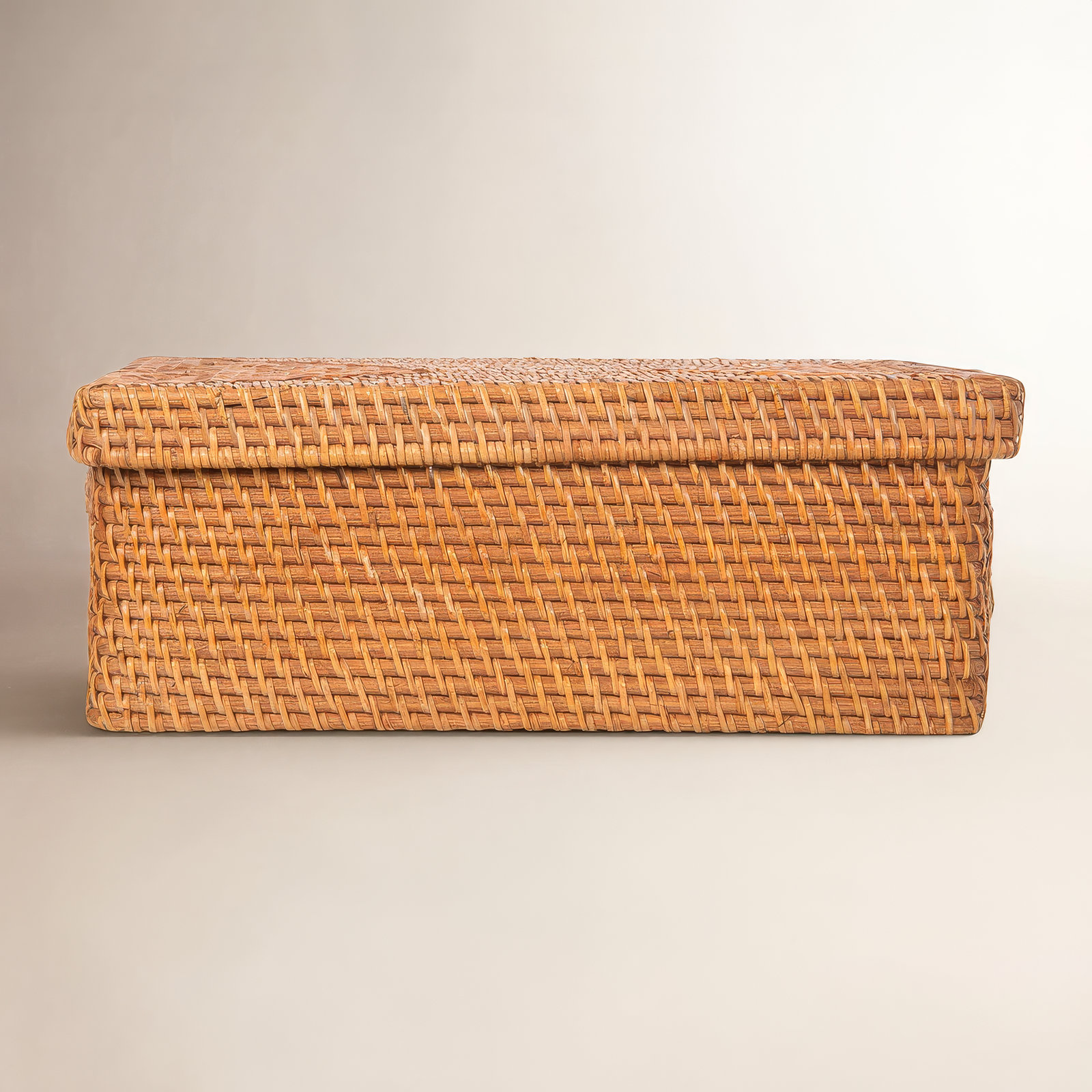Wicker Storage Bin 1, Brown