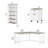 Huckins 3 Piece Credenza Desk Office Set-422513970