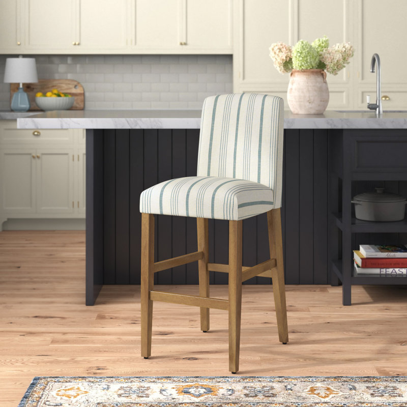 Tabouret 30,5 po Fleuriel, bleu, Gris clair