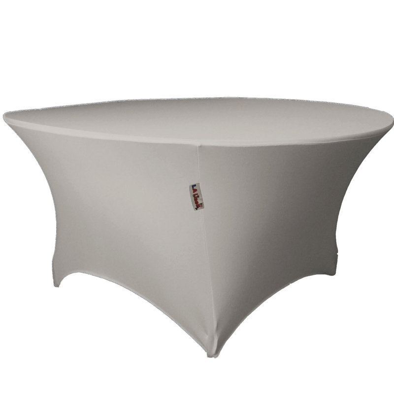Spandex Round Tablecloth, Light Gray, 60" R x 30" H