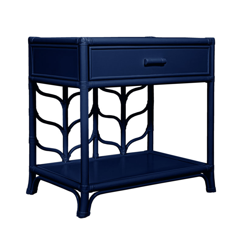 Ivy Twin Headboard And Nightstand Set – Navy Blue, Navy Blue, 3 Pcs: 2 Headboards, 1 Nightstand, Twin