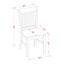 Ensemble de table de salle à manger 7 pièces composé d'une table de salle à manger ovale avec rallonge papillon et 6 chaises en bois, noir et cerise-1191988540
