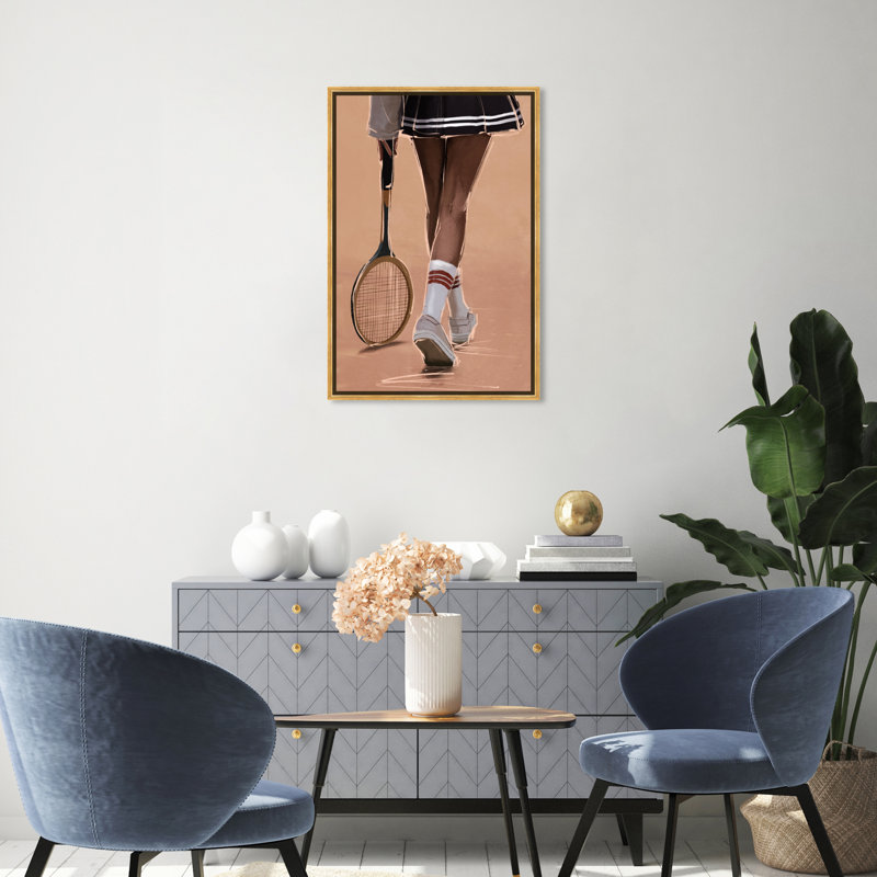 Play More - peinture sur toile, Encadrement doré, H 30 po x l 20 po
