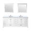 Ensemble de robinets de salle de bain double avec miroir l 84 po x P 22 po Dukes-66637694-113107807