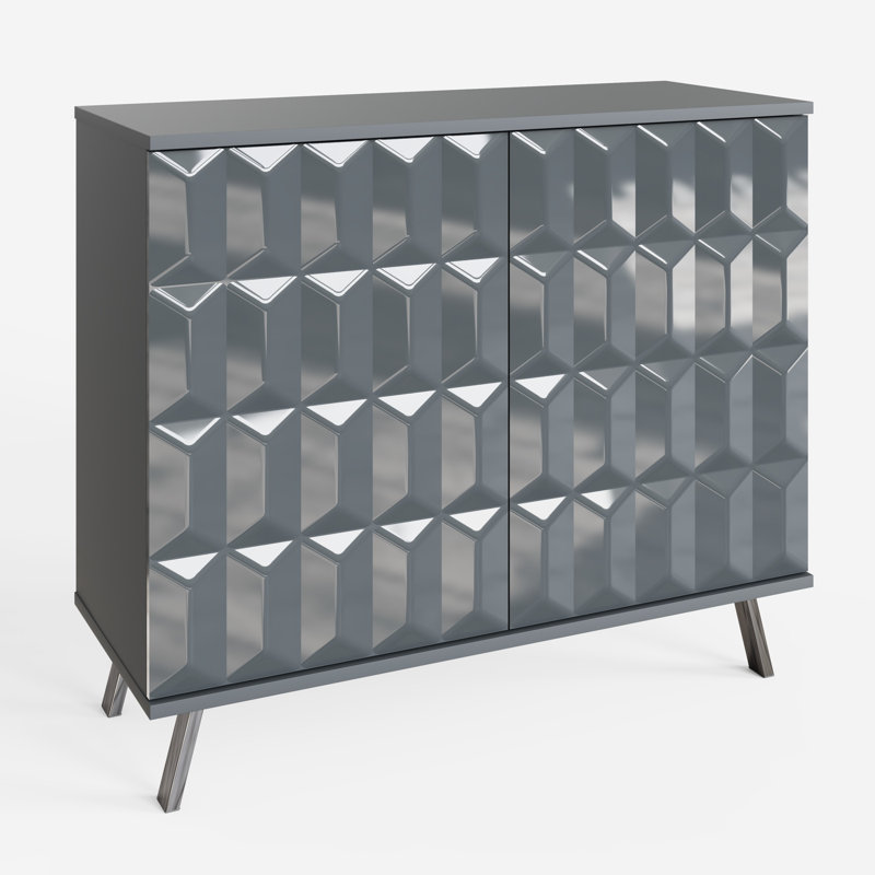 ELEVATE Tall 2 Door Sideboard, Grey