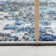 Tapis bleu / gris / blanc
