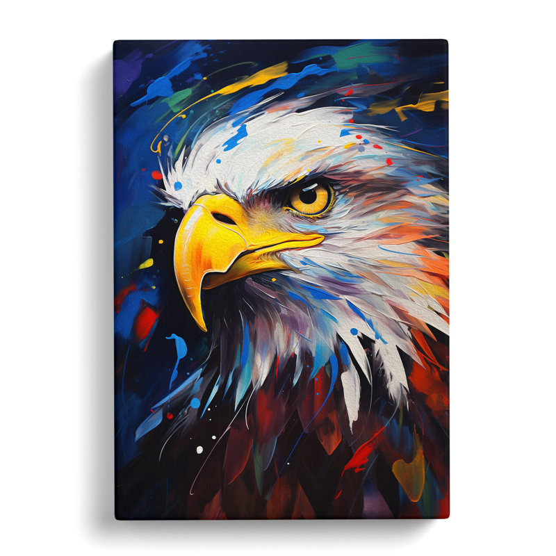 Eagle Gestural Art - Wrapped Canvas, 60cm H x 40cm W x 3cm D