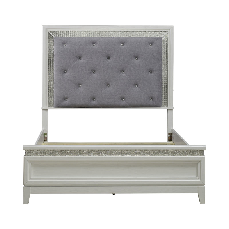 Oxford Queen Upholstered Bed w/ LED Lighting, Queen